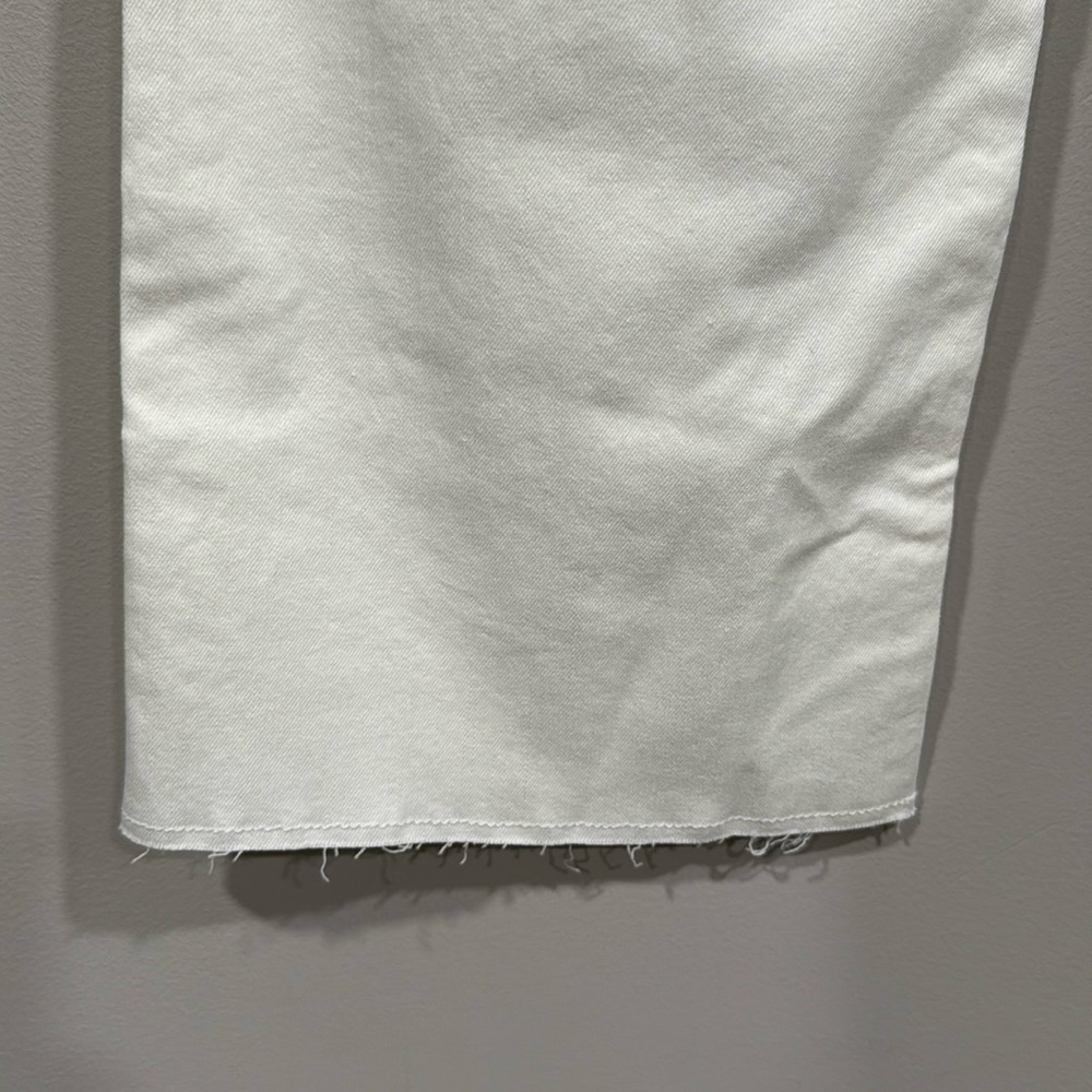 J. Crew White Wide-Leg Cut Hem Crop Jeans 31 NWT - Picture 6 of 7
